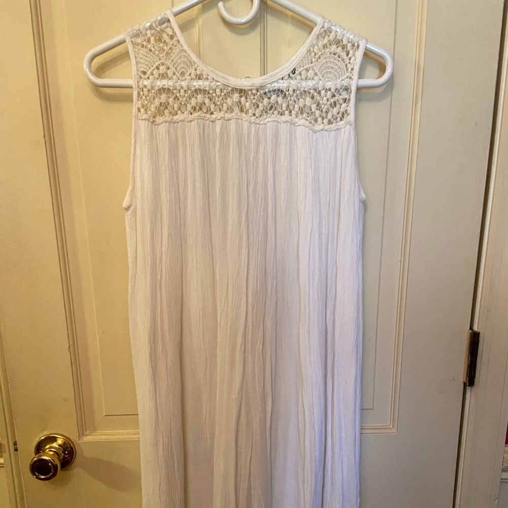 Jessica Taylor lace & Pom Pom sleeveless dress